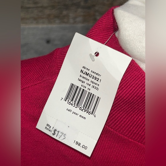 NWT-Kate Spade New York Abree Bow Sweater Tango Red- women’s XS - Picture 4 of 8